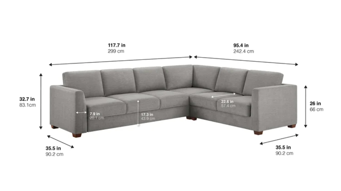 Thomasville Caler Convertible Sleeper Sectional with Storage