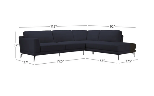Kyler Fabric Chaise Sectional