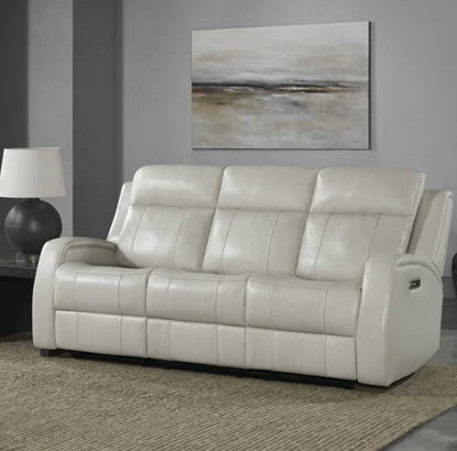 Barcalounger Leather Power Reclining Sofa with Power Headrests