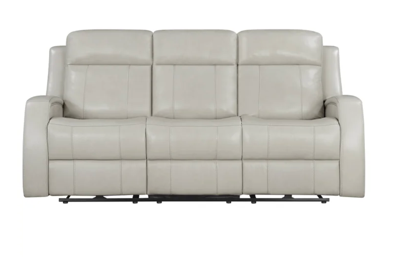 Barcalounger Leather Power Reclining Sofa with Power Headrests