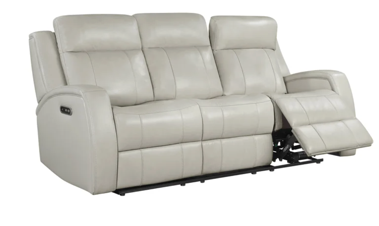 Barcalounger Leather Power Reclining Sofa with Power Headrests