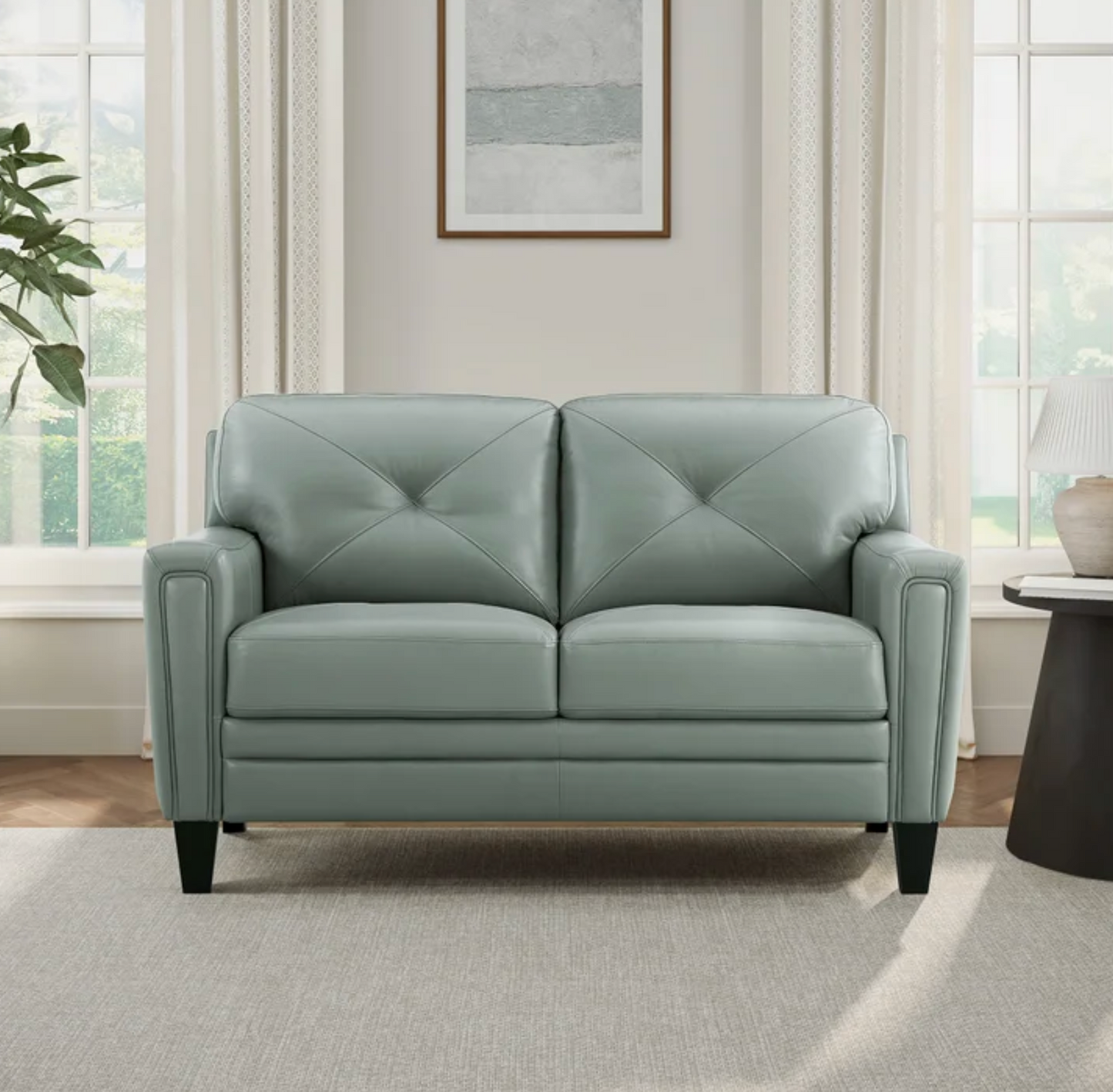 Atmore Top Grain Leather Loveseat