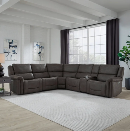 Carlin Fabric Power Reclining Sectional with Power Headrests