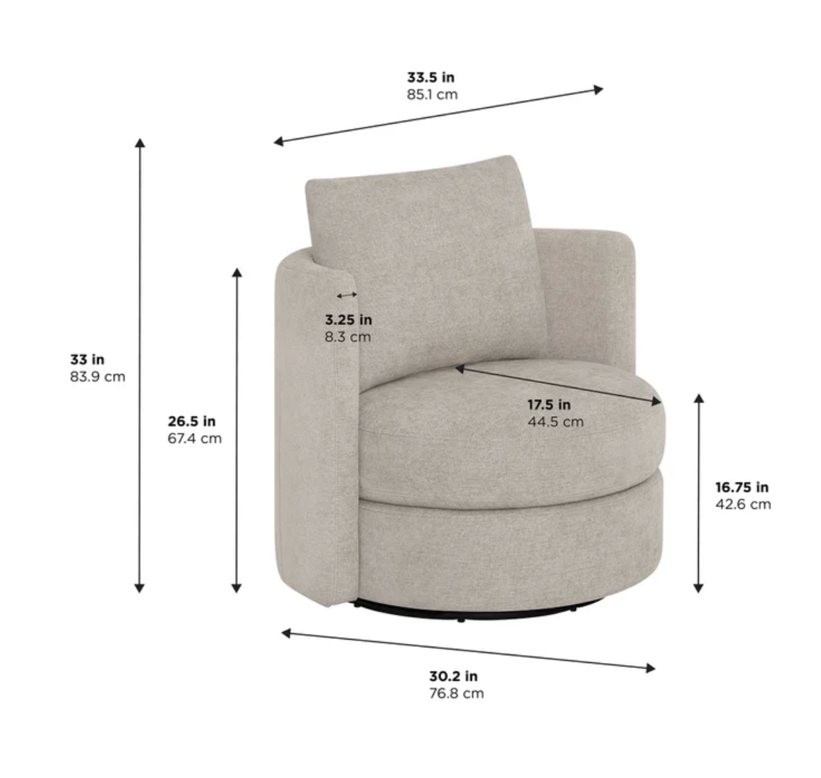 Thomasville Davos Swivel Chair