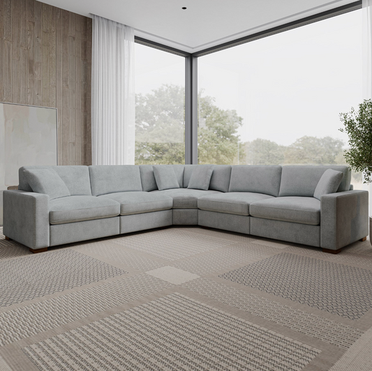 Thomasville Henredon Fabric Sectional with Power Footrests