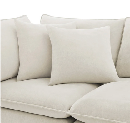 Sereen 6-piece Fabric Modular Sectional, Cream