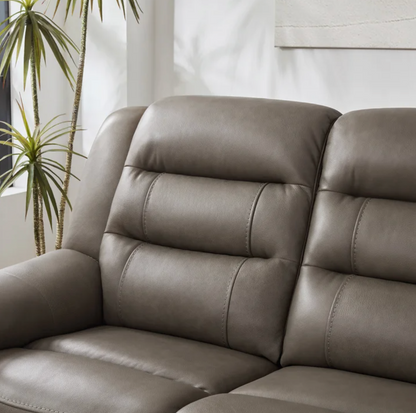 Mason Leather Power Reclining Set, Sofa and Chair, with Power Headrests