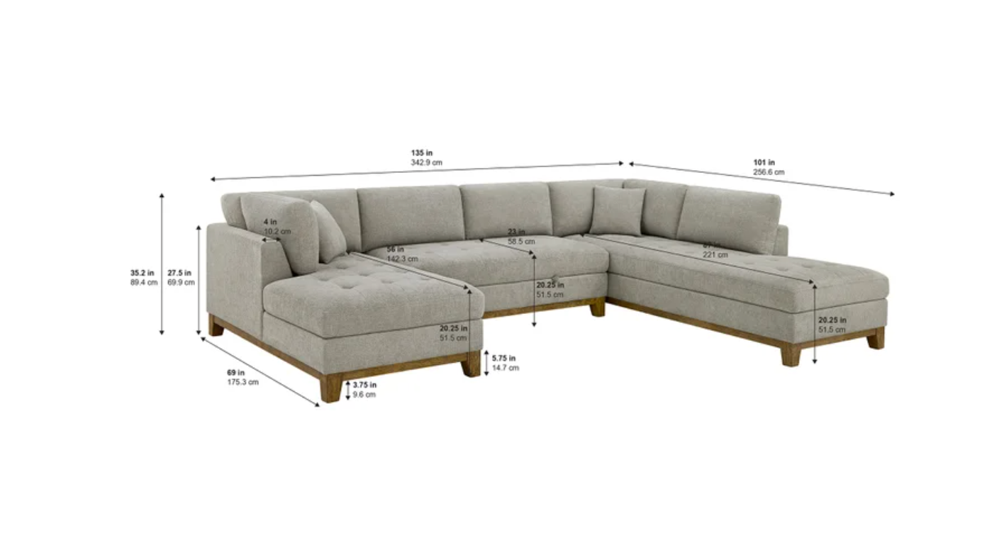 Thomasville Tavish Fabric Sectional with Storage