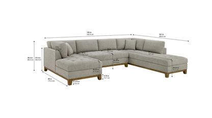 Thomasville Tavish Fabric Sectional with Storage