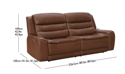 Rhodes Leather Power Reclining Sofa