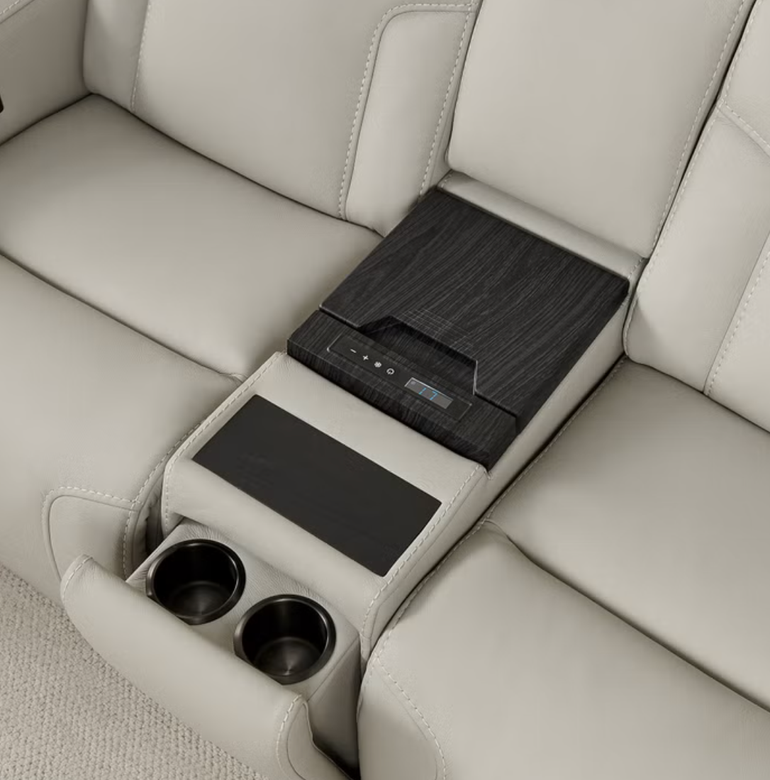 Alton Leather Power Reclining Sofa with Power Headrests