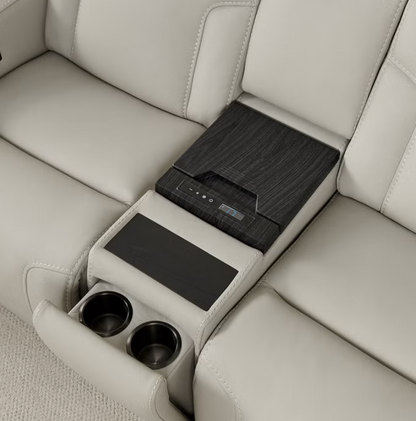 Alton Leather Power Reclining Sofa with Power Headrests