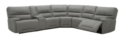 Argento 6-piece Fabric Power Reclining Sectional with Power Headrests