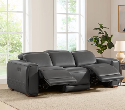 Karson Leather Power Reclining Sofa with Power Headrests