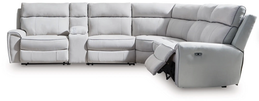 Social Pointe 6-Piece Reclining Sectional with Storage Console