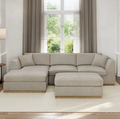 Henredon Caley Reversible Sofa Chaise with Ottoman