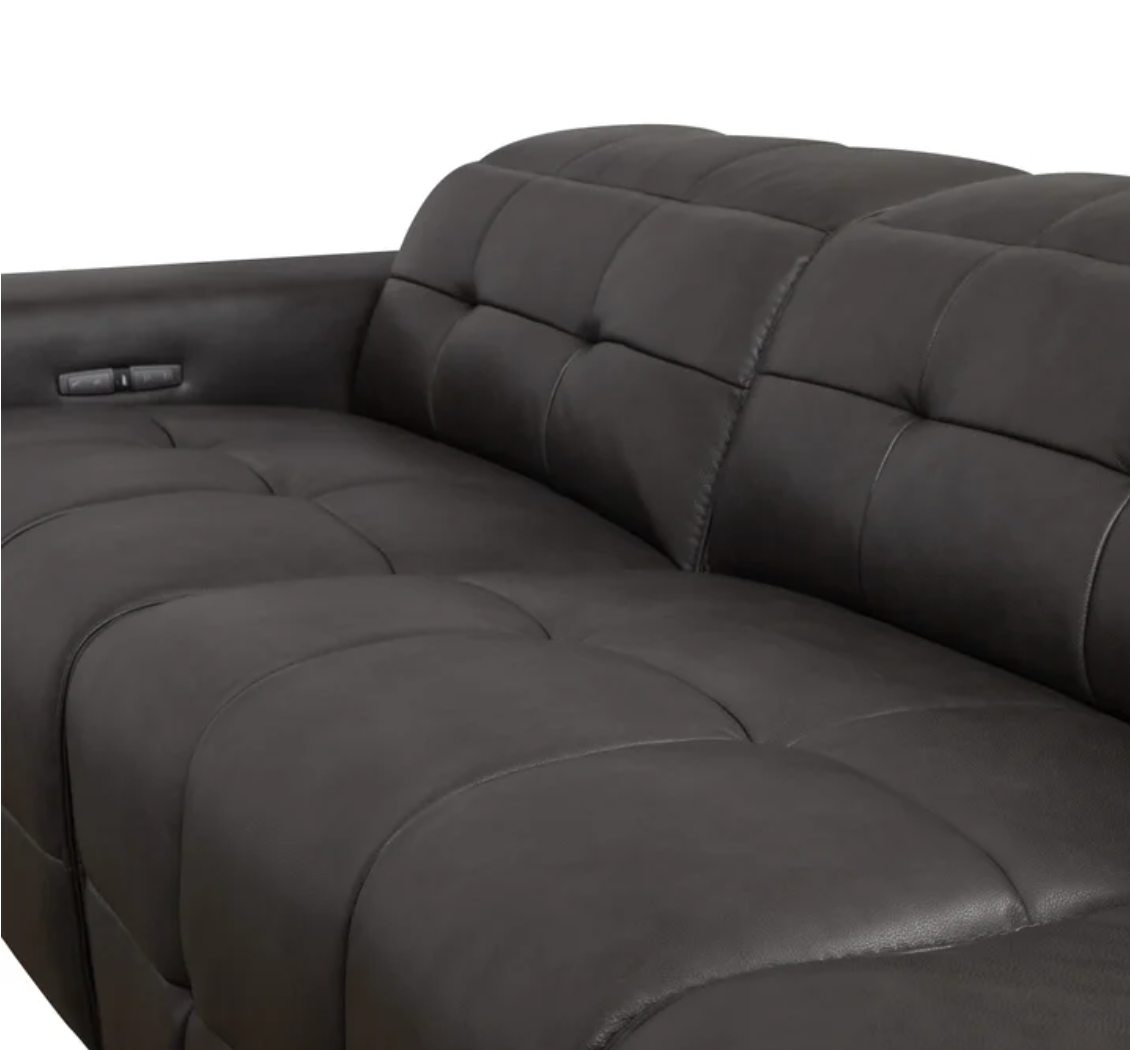 Ivy 6-piece Leather Power Reclining Sectional with Power Headrests