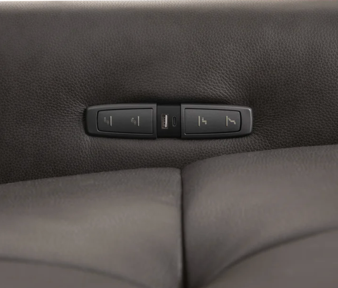 Ivy 6-piece Leather Power Reclining Sectional with Power Headrests