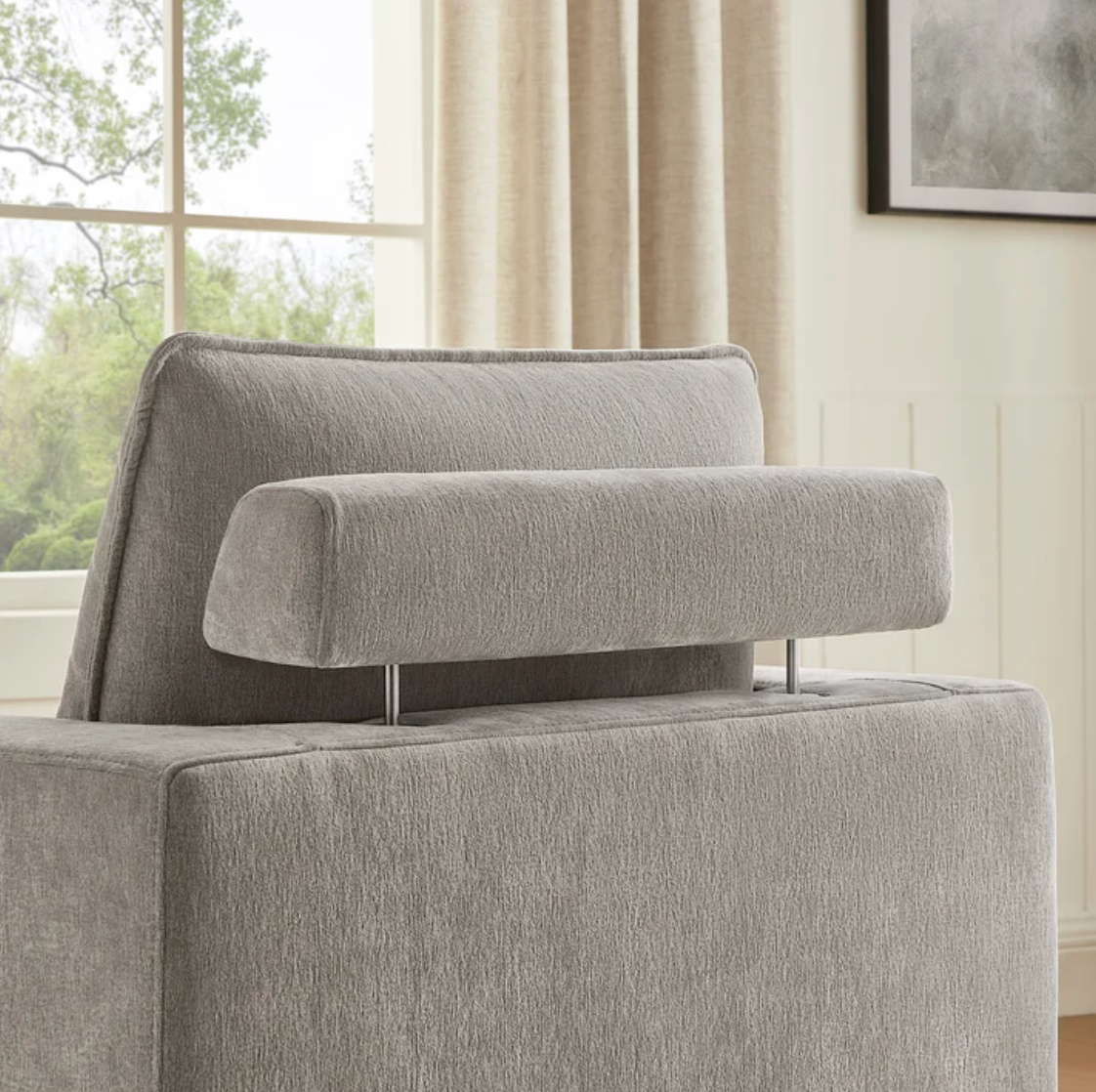 Sereen Fabric Swivel Accent Chair - Taupe