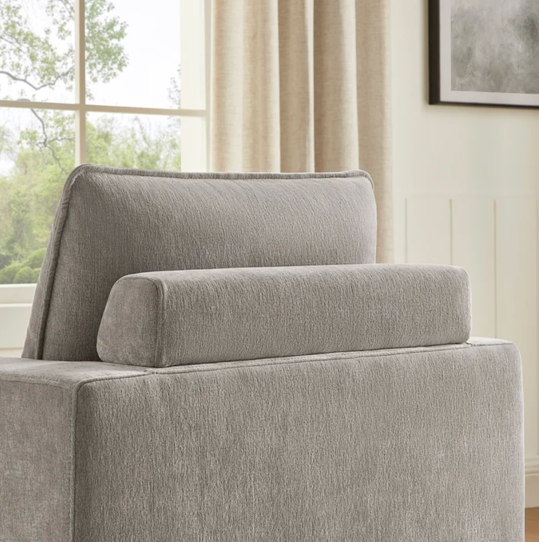 Sereen Fabric Swivel Accent Chair - Taupe