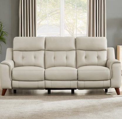 Malibu Leather Power Reclining Set with Power Headrests – Sofa & Loveseat