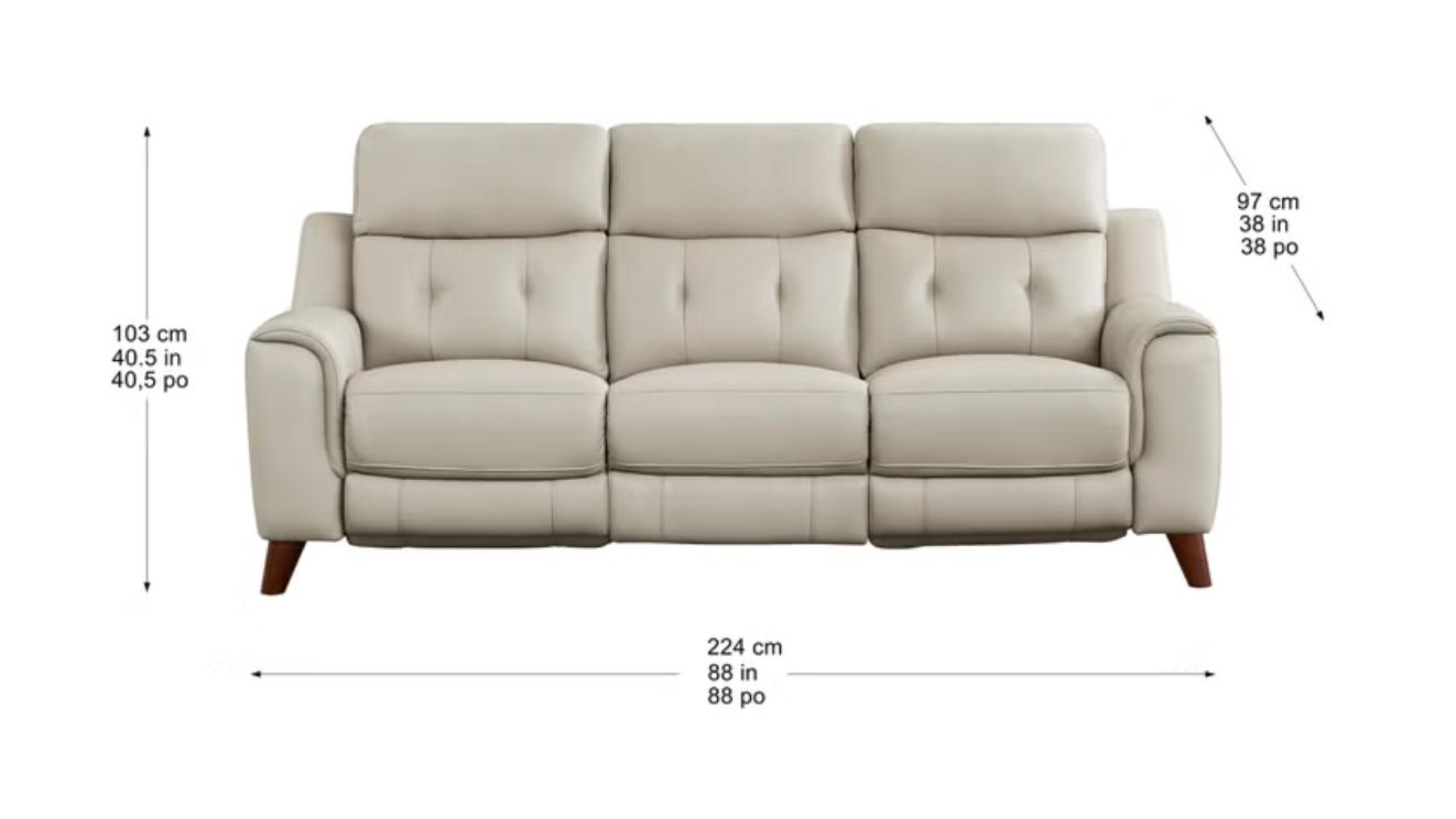 Malibu Leather Power Reclining Set with Power Headrests – Sofa & Loveseat