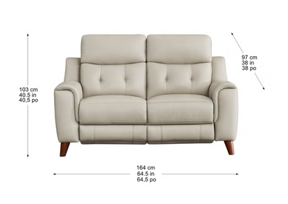 Malibu Leather Power Reclining Set with Power Headrests – Sofa & Loveseat