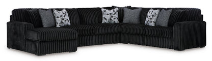 Midnight-Madness 4-Piece Sectional with Chaise