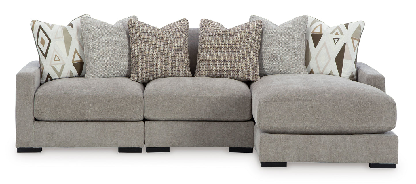Alison Court 3-Piece Sofa Sectional with Chaise