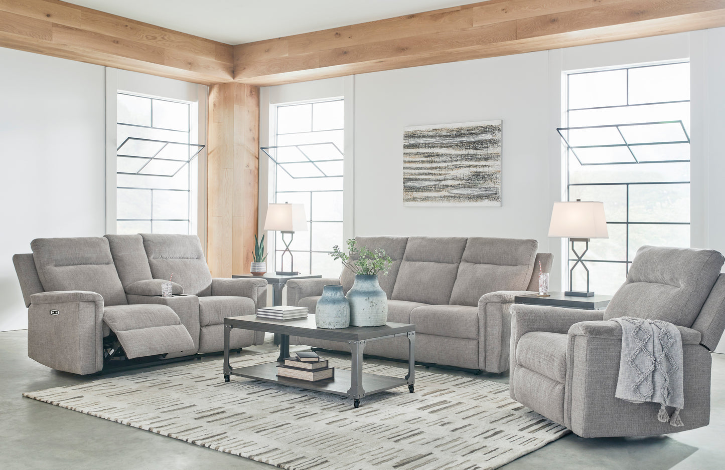 Barnsana Power Recline Sofa and Loveseat