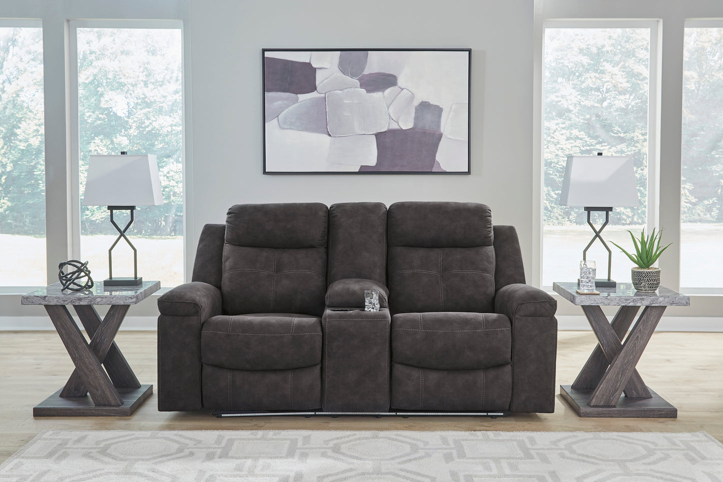 Brysonview ZeroWall Manual Reclining Sofa and Loveseat