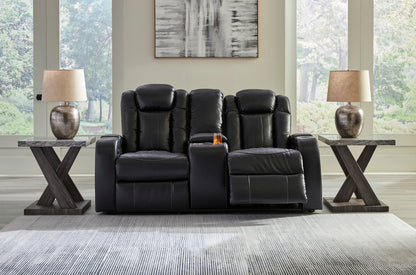 Caveman Den Dual Power Reclining Sofa and Loveseat