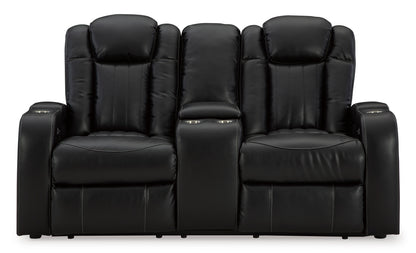 Caveman Den Dual Power Reclining Sofa and Loveseat