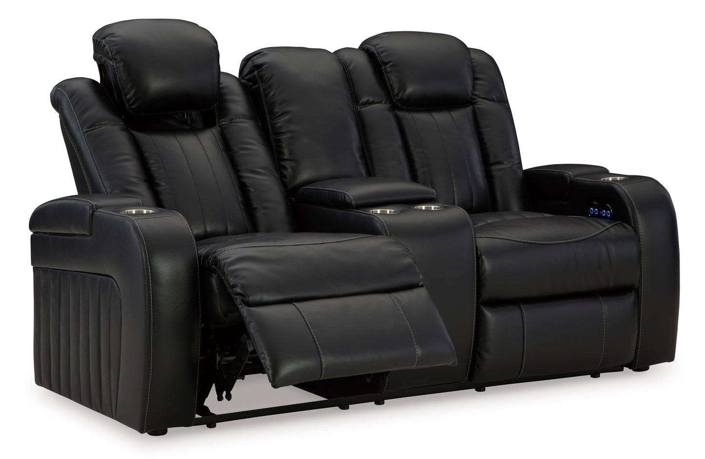 Caveman Den Dual Power Reclining Sofa and Loveseat