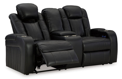 Caveman Den Dual Power Reclining Sofa and Loveseat