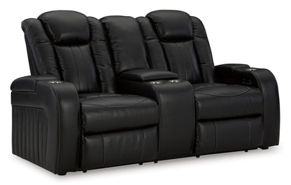 Caveman Den Dual Power Reclining Sofa and Loveseat