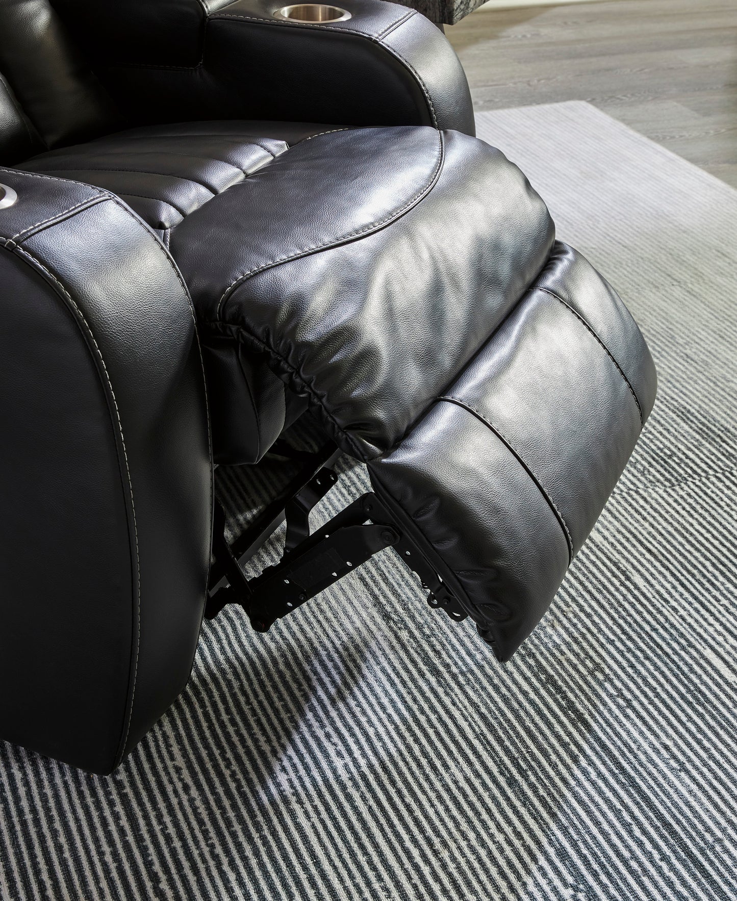 Caveman Den Dual Power Reclining Sofa and Loveseat