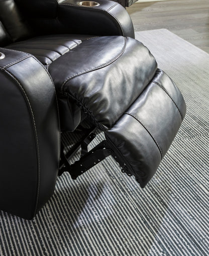Caveman Den Dual Power Reclining Sofa and Loveseat
