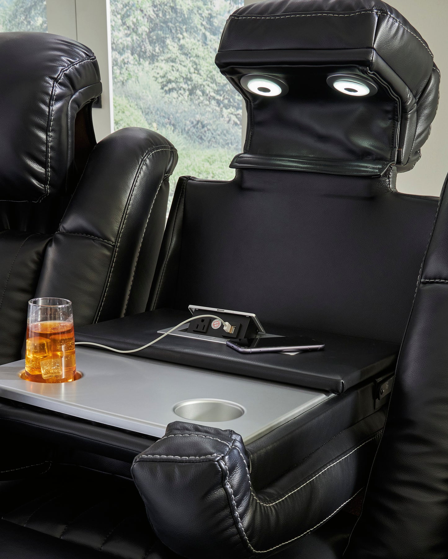 Caveman Den Dual Power Reclining Sofa and Loveseat
