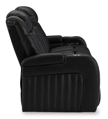 Caveman Den Dual Power Reclining Sofa and Loveseat