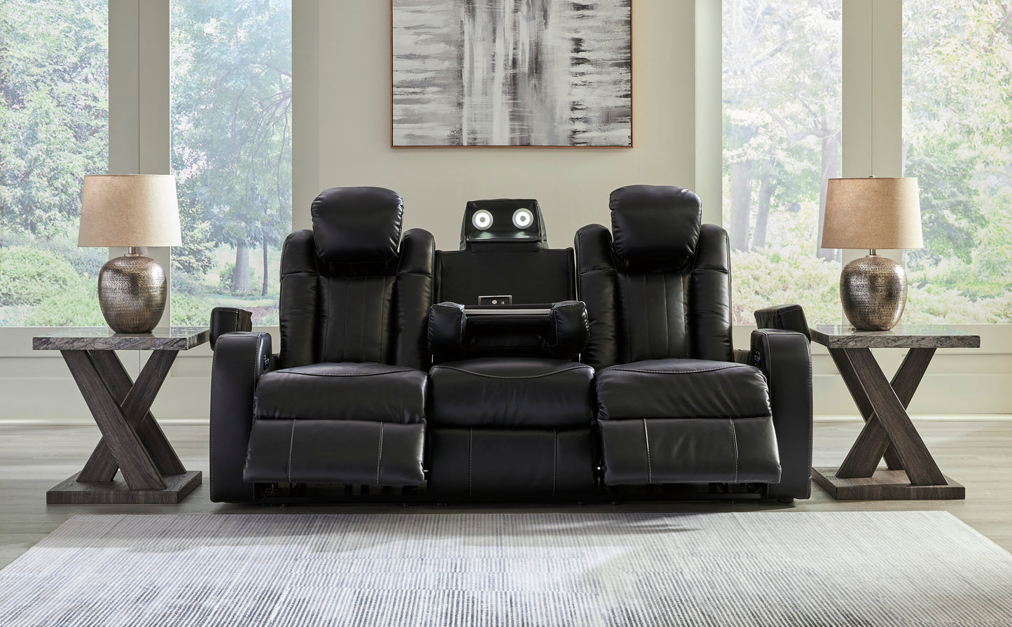 Caveman Den Dual Power Reclining Sofa and Loveseat