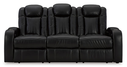 Caveman Den Dual Power Reclining Sofa and Loveseat