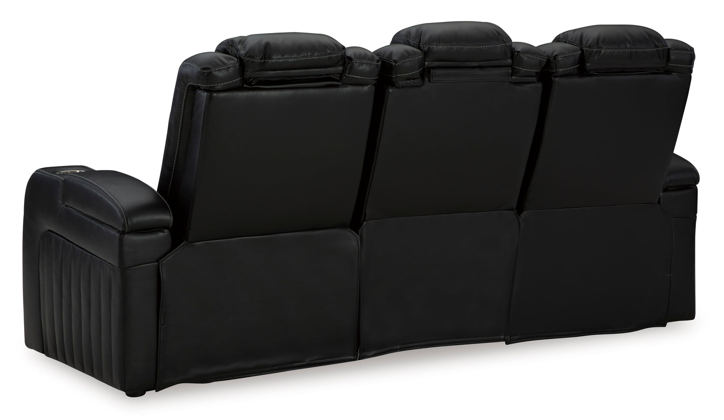 Caveman Den Dual Power Reclining Sofa and Loveseat