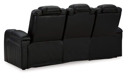 Caveman Den Dual Power Reclining Sofa and Loveseat