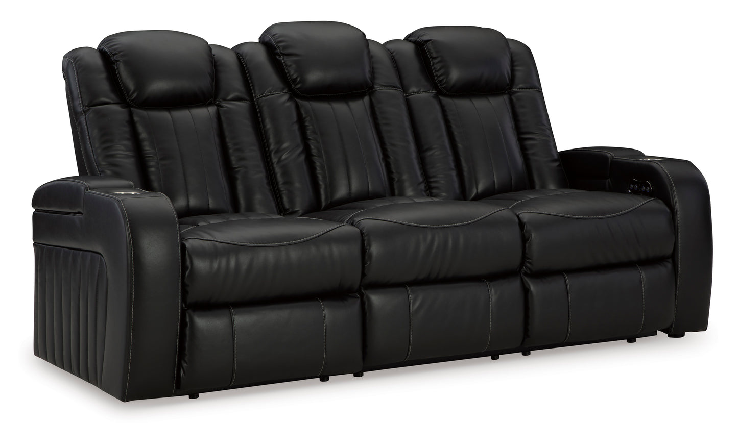 Caveman Den Dual Power Reclining Sofa and Loveseat