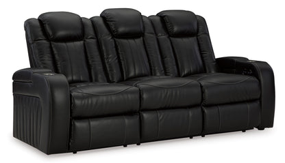 Caveman Den Dual Power Reclining Sofa and Loveseat