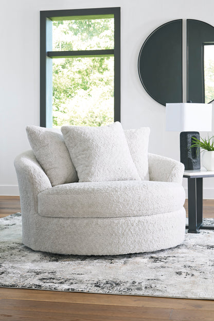 Cuddle Plush Oversized Swivel Accent Chair