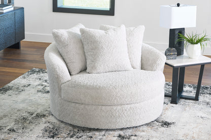 Cuddle Plush Oversized Swivel Accent Chair