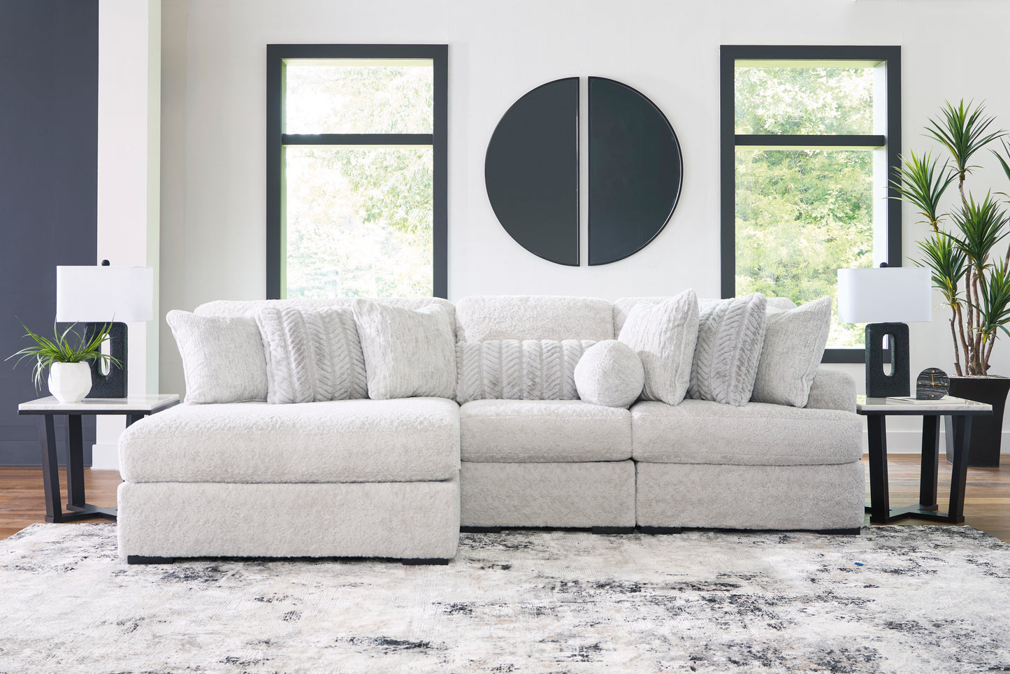 Cuddle Plush 3-Piece Sectional with Chaise