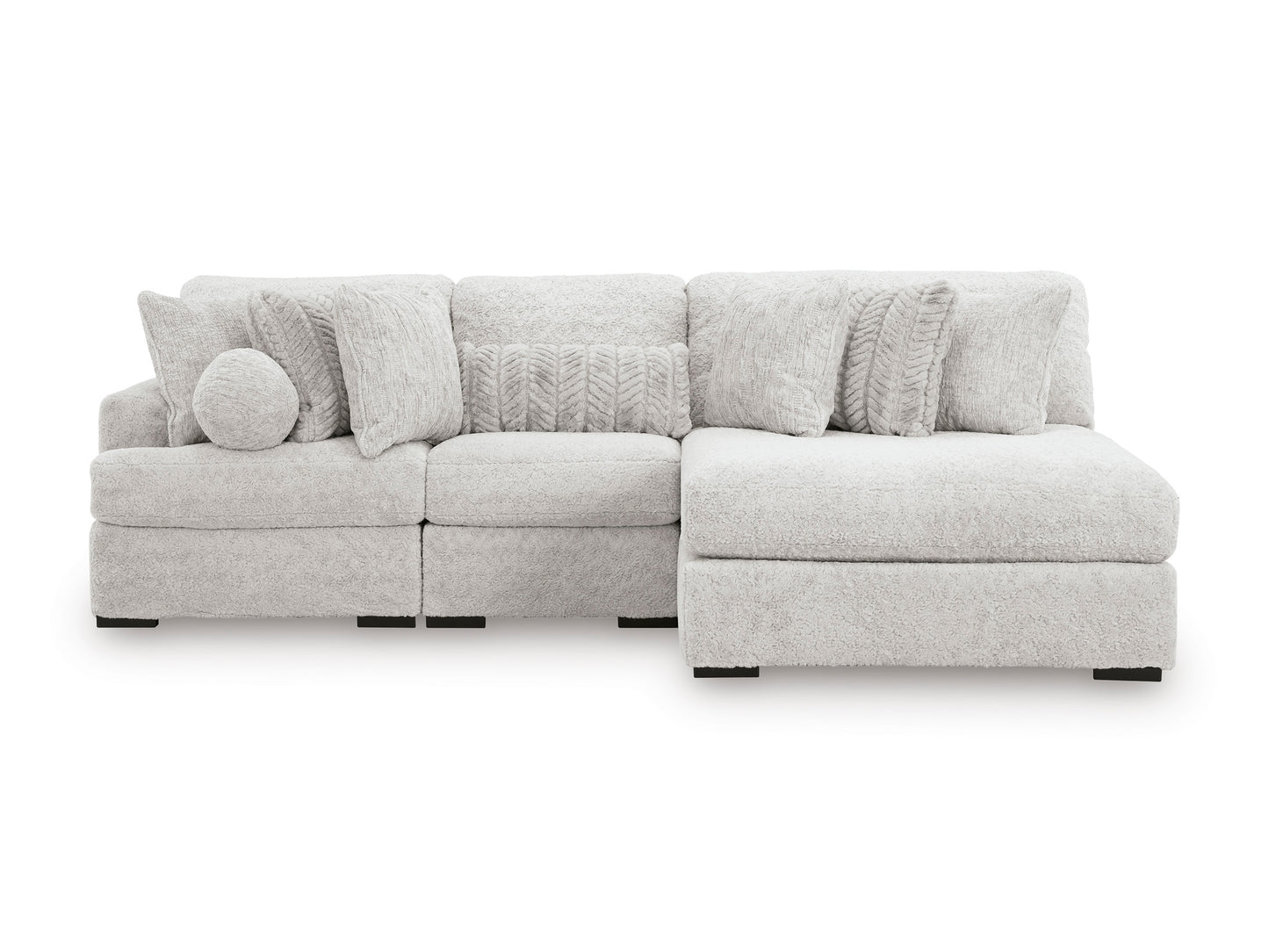 Cuddle Plush 3-Piece Sectional with Chaise